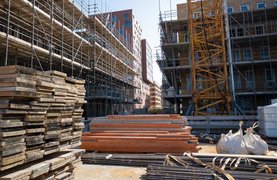 appartementencomplex Burano Zaandam aanbouw siermetselwerk MMBS metselen metselwerk nieuwbouw bouwplaats